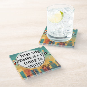 Stay Inspired – Motivational & Uplifting Designs Glass Coaster