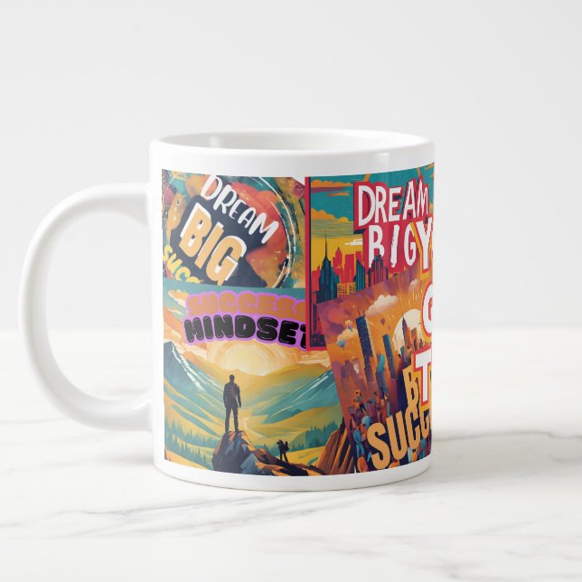 Stay Inspired – Motivational & Uplifting Designs Large Coffee Mug (Left)