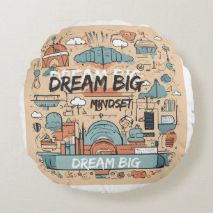 Stay Inspired – Motivational & Uplifting Designs Round Pillow