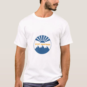 Stay Inspired Mountain Sunrise Motivational Tee