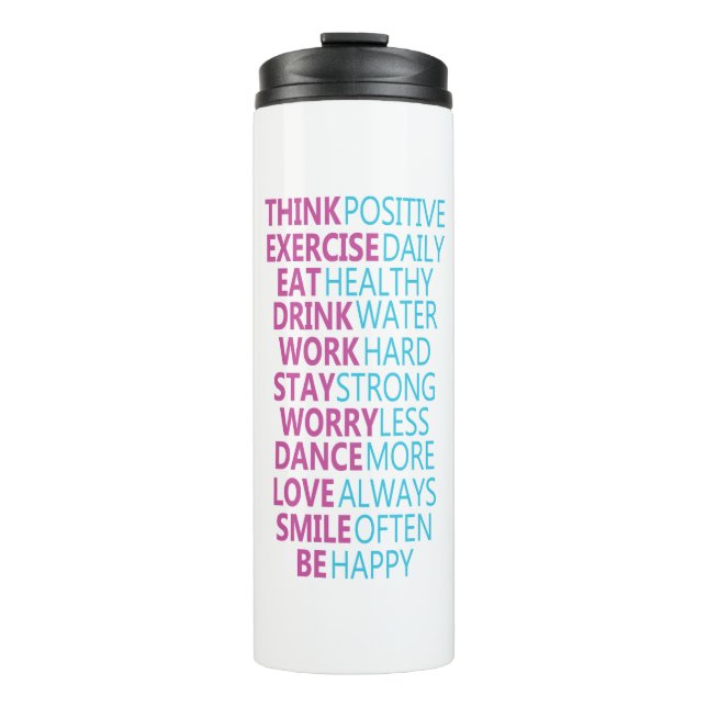Stay Inspired, Stay Hydrated – Thermal Tumbler (Front)
