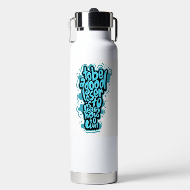 Stay Inspired Water Bottle – Colourful Motivationa (Front)