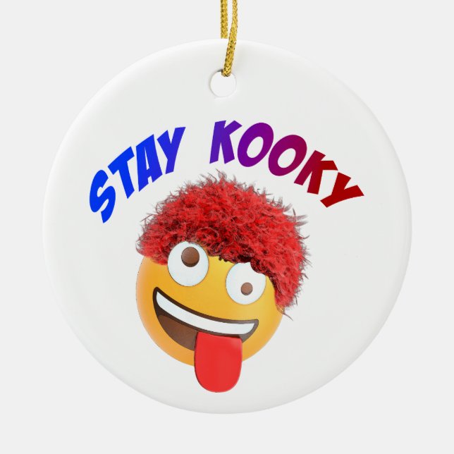 Stay Kooky Ceramic Ornament (Front)