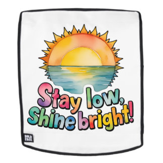 'Stay Low Shine Bright' dgn.no.1- by Maaya_Prints- Backpack
