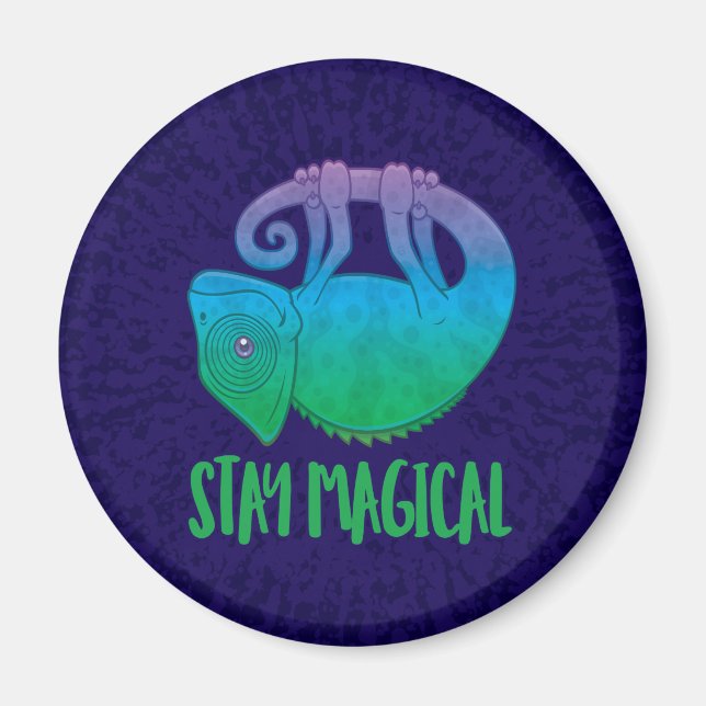 Stay Magical Levitating Chameleon Magnet (Front)
