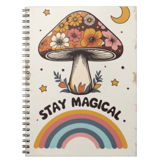 Stay Magical Mushroom Notebook | Boho Cute Journal