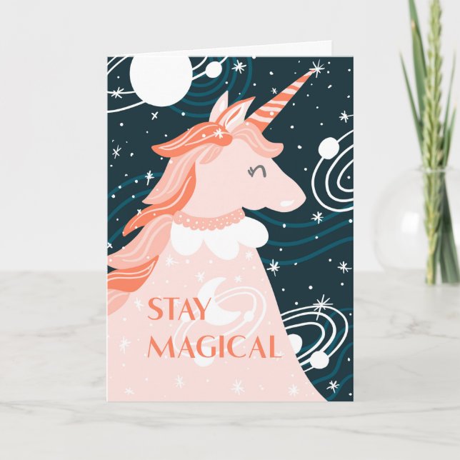 Stay Magical Unicorn design Card (Front)