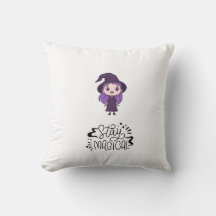 "Stay Magical Witch Sticker Pillow"