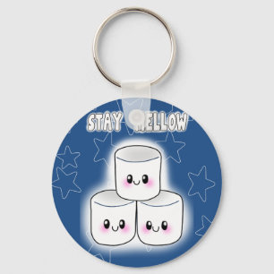 Stay Mellow Marshmallow Keychain