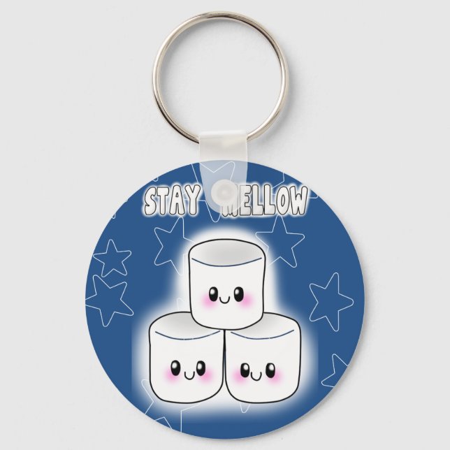 Stay Mellow Marshmallow Keychain (Front)