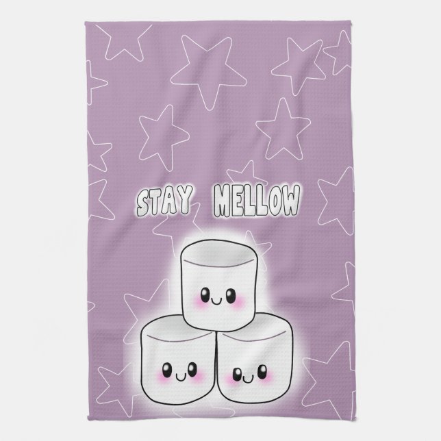 Stay Mellow Marshmallow Kitchen Towel (Vertical)