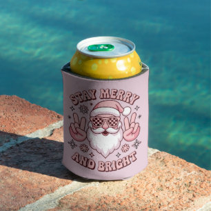 Stay Merry And Bright Christmas Ugly Xmas  Can Cooler