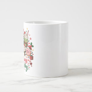 Stay Merry Stay Squishy Christmas Hot Chocolate Large Coffee Mug