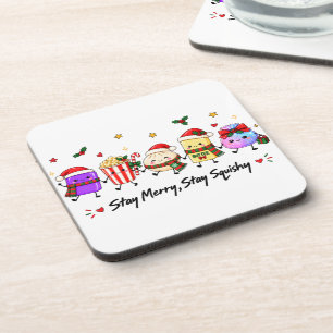 Stay Merry Stay Squishy Christmas Viral Squishies Coaster