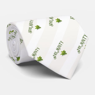 Stay Minty Derby Party Cute Saying Watercolor Tie