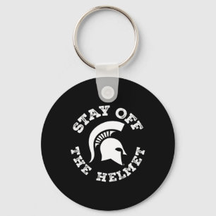 Stay Off The Helmet - Michigan State Spartans Sket Keychain