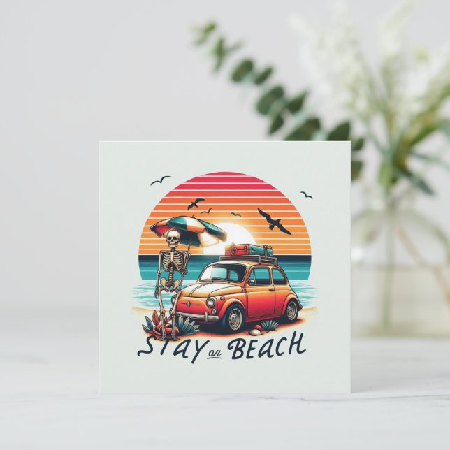 Stay On Beach - Retro Vibes - Skeleton  (Standing Front)