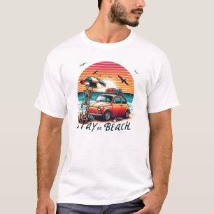 Stay On Beach - Retro Vibes - Skeleton  T-Shirt