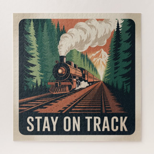 Stay On Track Jigsaw Puzzle (Vertical)