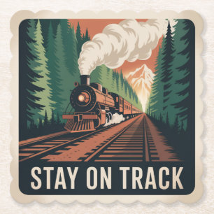 Stay On Track Paper Coaster