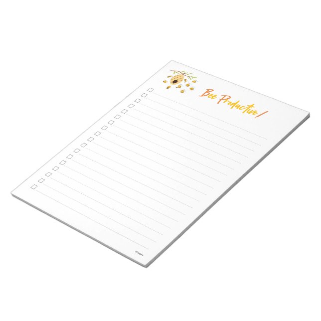 Stay Organized & Achieve: The Busy Bee Notepad (Angled)