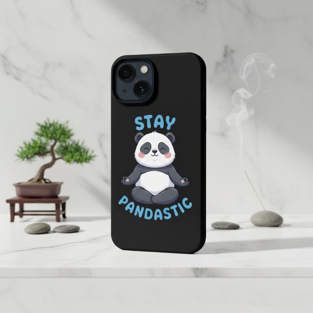 Stay Pandastic T-Shirt, Funny Panda Meditation iPhone Case (Creator Uploaded)