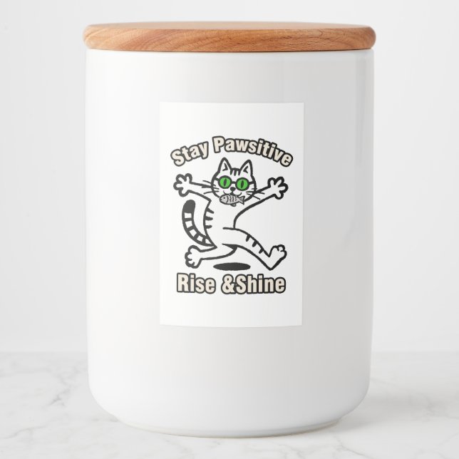 Stay Pawsitive Cat Food Label (Front)