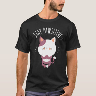 Stay Pawsitive Cat Mom Dad Yoga Cute Kitten T-Shirt