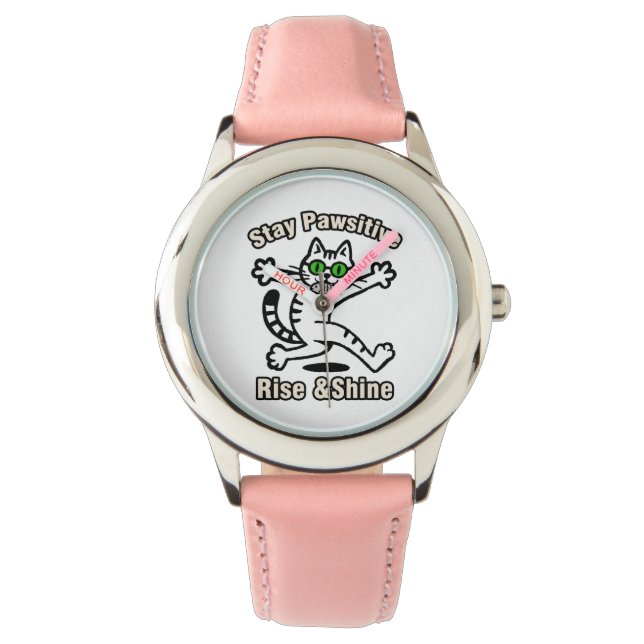 Stay Pawsitive Cat Watch (Front)