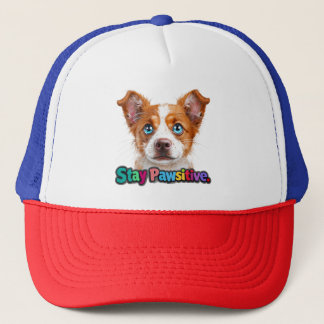 Stay pawsitive dog edition trucker hat