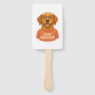 Stay Pawsitive Hand Fan