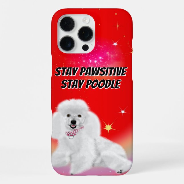 Stay Pawsitive iPhone Case (Back)