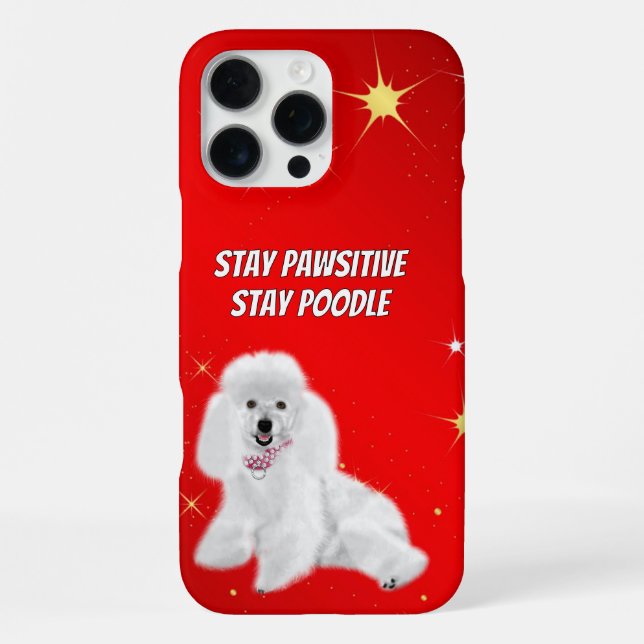 Stay Pawsitive iPhone Case (Back)