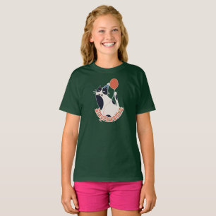 Stay Pawsitive Kids Deep Forest Green Tuxedo Cat B T-Shirt