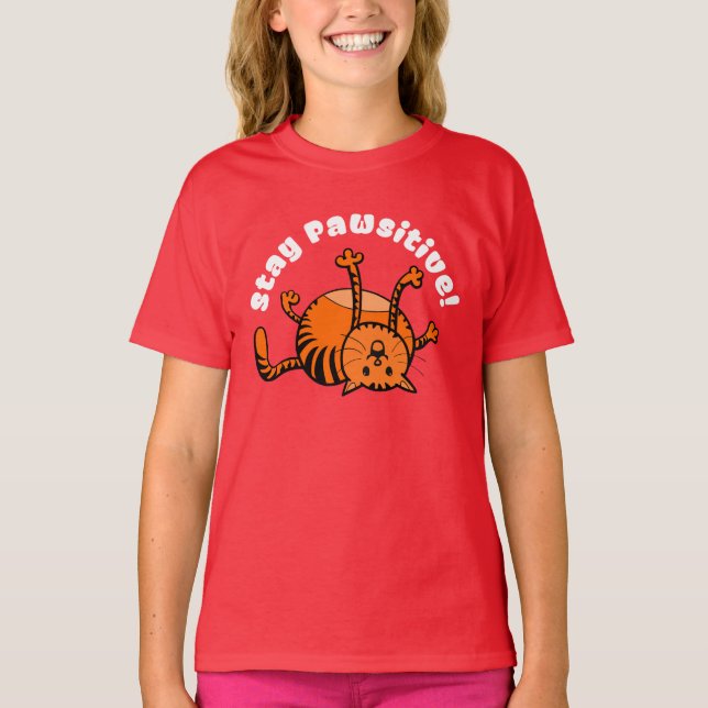 Stay Pawsitive! T-Shirt (Front)