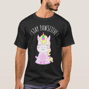 Stay Pawsitive Unicorn Yoga Horse Equestrian T-Shirt