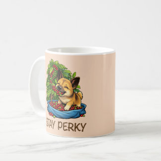 Stay Perky Cute Dog Ceramic Coffee Mug