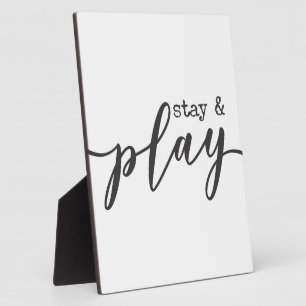 Stay & Play Kid's Playroom Sign  Plaque