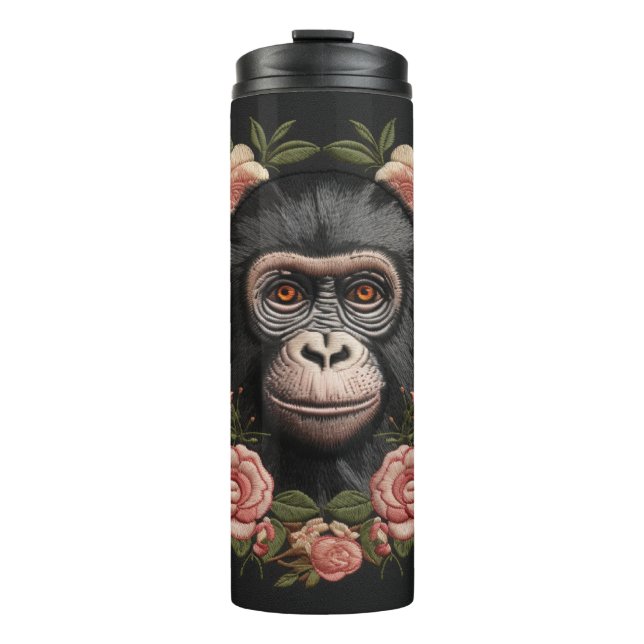 Stay Playful and Energized with our Monkey Thermal Tumbler (Front)