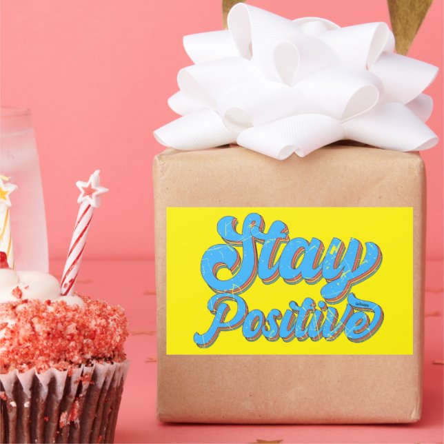 STAY POSITIVE  70's typography retro design        Sticker (Party)