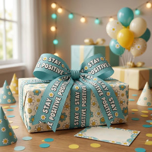Stay Positive Grosgrain Ribbon