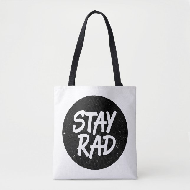 Stay Rad Typography Tote Bag (Front)