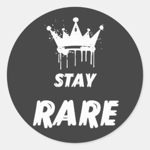 Stay Rare Sticker – Minimalist Streetwear Crown Gr