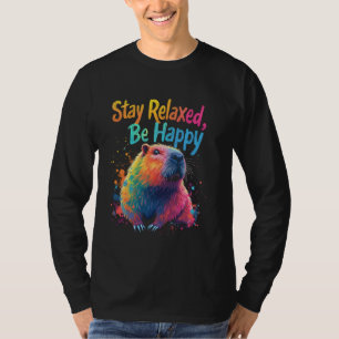 Stay Relaxed, Be Happy relaxation motif T-Shirt