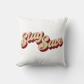 Stay Safe Hoodie Throw Pillow