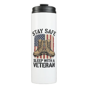 Stay Safe Sleep With A Veteran Vintage Boots Shirt Thermal Tumbler