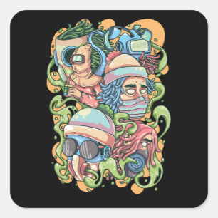 Stay Safe Square Sticker