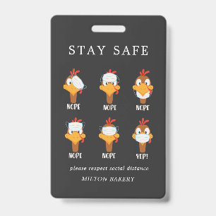 stay safe turkey face mask pandemic monogram badge