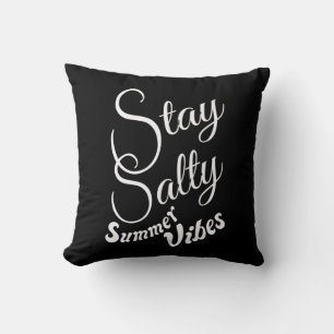 Stay Salty Summer Vibes Throw Pillow