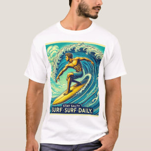 Stay Salty, Surf Daily – Surfer T-Shirt